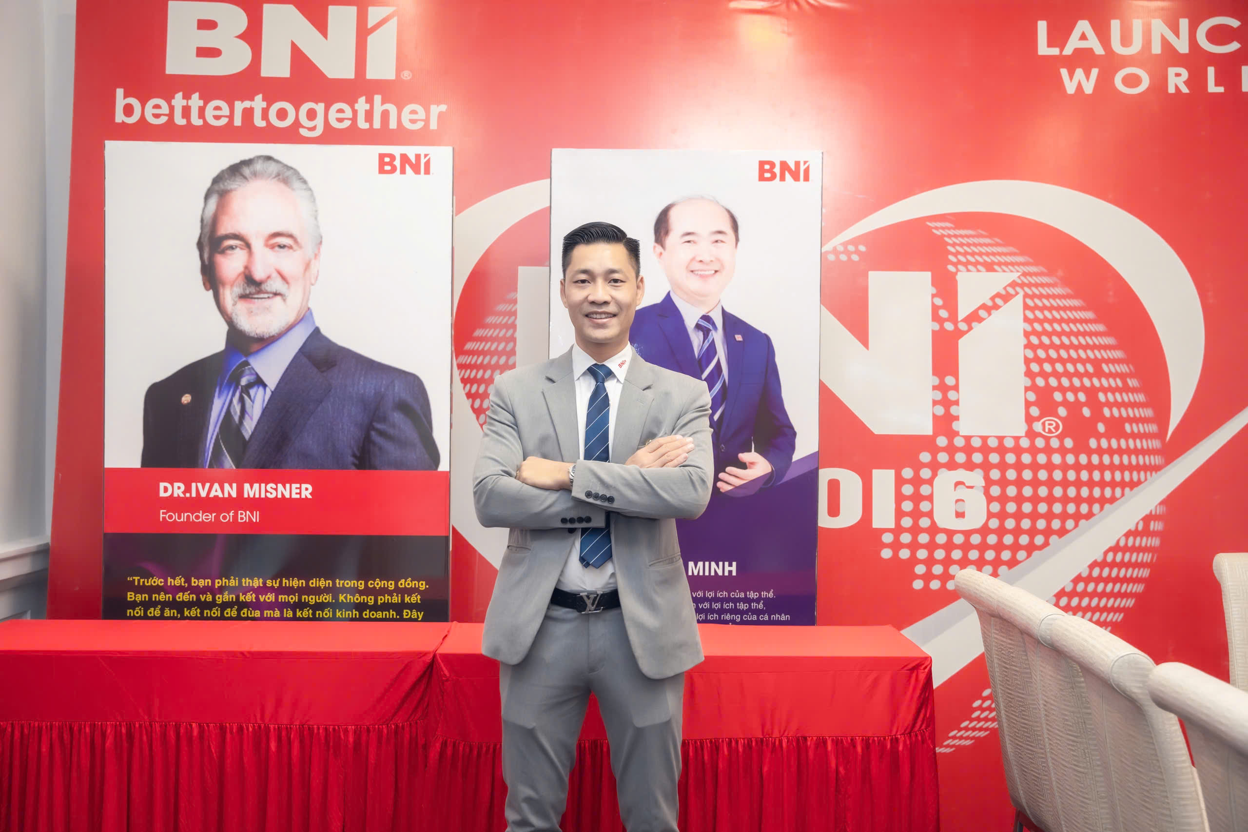 Trung Ô Tô cùng Phạm Thành Long và Hồ Quang Minh tham dự buổi họp BNI Hà Nội 6